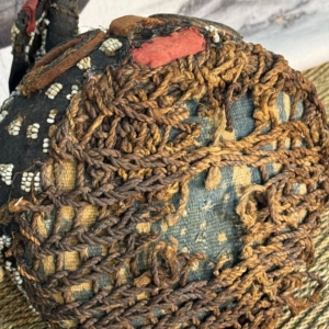 antique Bamileke beaded mask Cameroon 1910