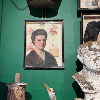 French antique portrait