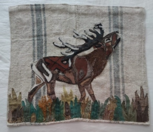 cuadro textil ciervo pili iglesias