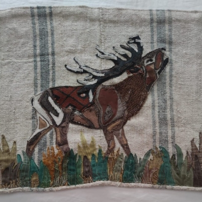 cuadro textil ciervo pili iglesias