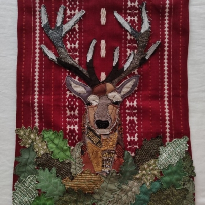 cuadro textil ciervo pili iglesias