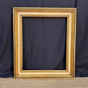 marco vintage doble moldura oro y blanco