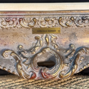 marco ornamental madera pintada vintage