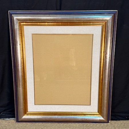 marco vintage azul y dorado envejecido