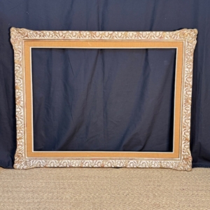 marco antiguo madera tallada dorada 122x95